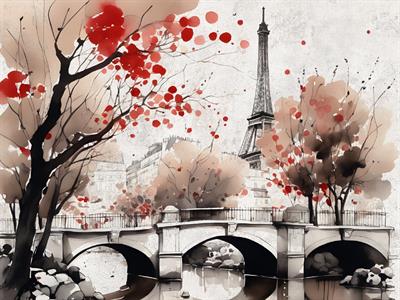 STAMPA DIG. A WORLD OF  WONDER MATT RED PARIS MIS. AL MQ