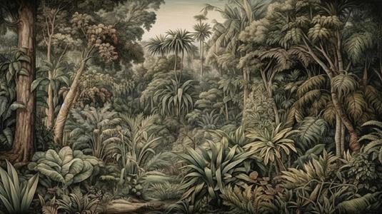 STAMPA DIG. A WORLD OF  WONDER MATT JUNGLE GREEN MIS. AL MQ
