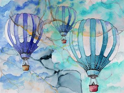 STAMPA DIG. A WORLD OF  WONDER MATT HOT AIR BALLOONS MIS. AL MQ