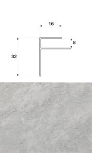 PROFILO FINALE IN PVC PER DOGA GRIGIO ONICE MIS.H.300CM