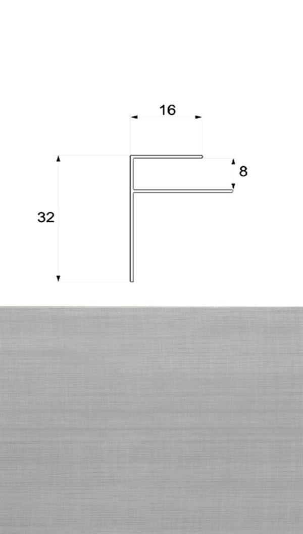 PROFILO FINALE IN PVC PER DOGA GRIGIO TREND MIS.H.300CM