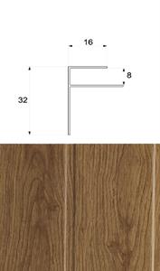 PROFILO FINALE IN PVC PER DOGA ROVERE SCURO MIS.H.300CM