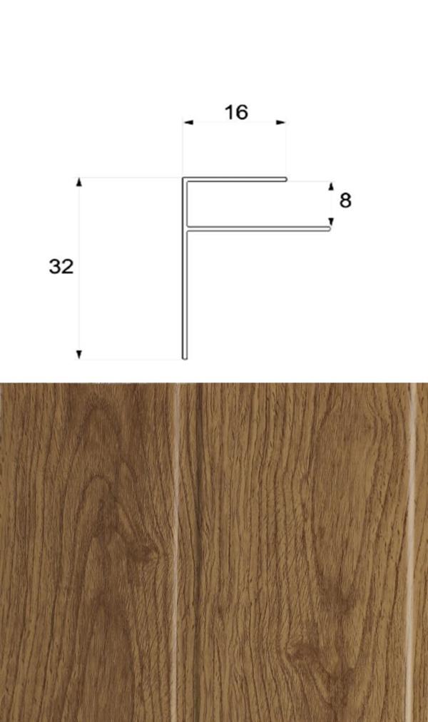 PROFILO FINALE IN PVC PER DOGA ROVERE SCURO MIS.H.300CM