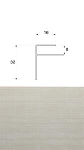 PROFILO FINALE IN PVC PER DOGA BEIGE TREND MIS.H.300CM
