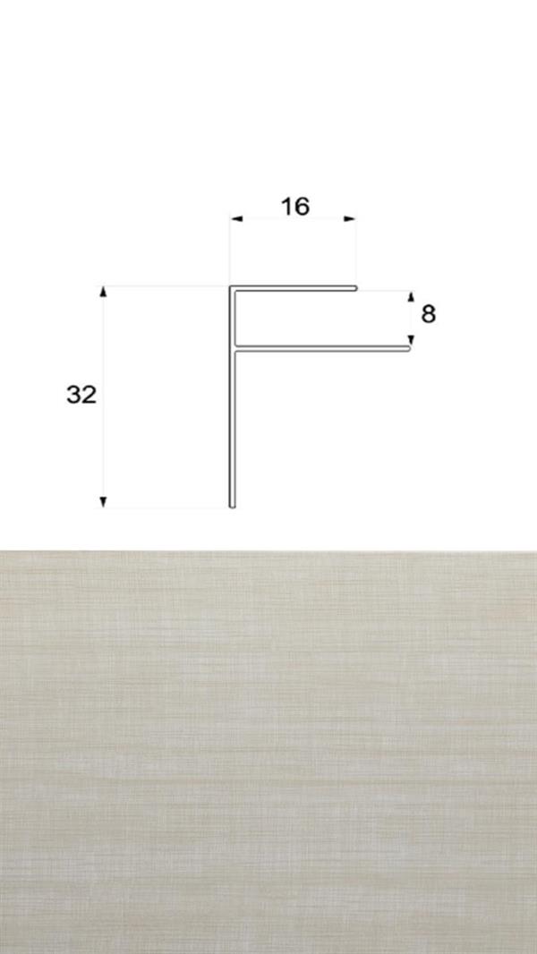 PROFILO FINALE IN PVC PER DOGA BEIGE TREND MIS.H.300CM