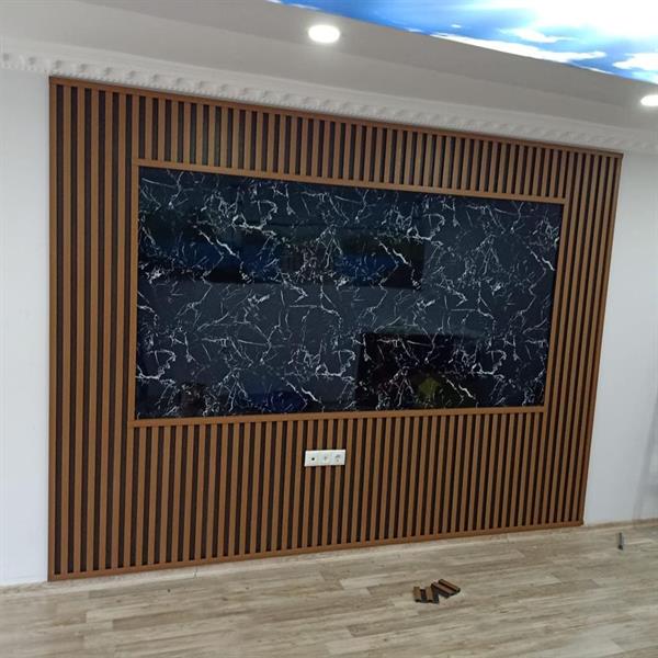 PANNELLO EFFETTO MARMO BLACK WHITE IN PVC MIS.280X122 CM SP.2,80