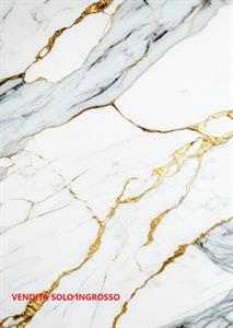 PANNELLO EFFETTO MARMO CARRARA ORO IN PVC 280X122CM SP.2,80MM
