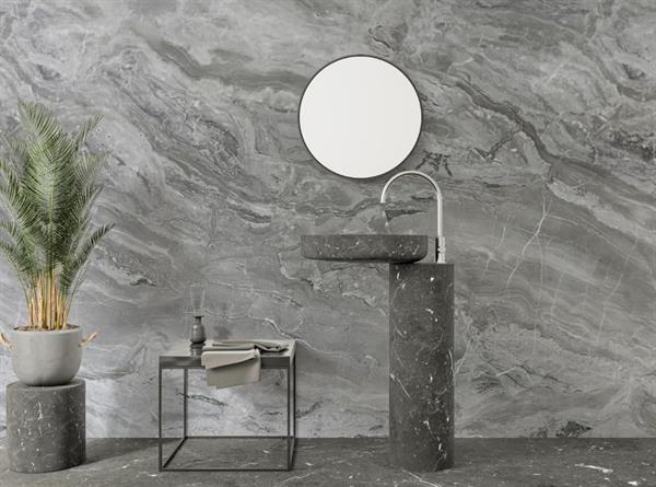 PANNELLO IN PVC MARMORINO GRIGIO MIS. 280X122CM SP.2,80MM