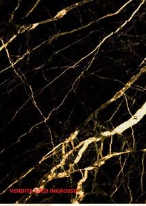 PANNELLO EFFETTO MARMO NERO DORATO IN PVC 280X122CM SP.2,80MM