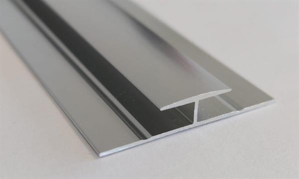 PROFILO DI COLLEGAMENTO AD H ARGENTO IN ALLUMINIO H.280 CM