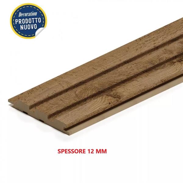 DOGA 3D LEGNO IN MDF NOCE MIS. 2750X119X12 MM(CF. 5 PZ)