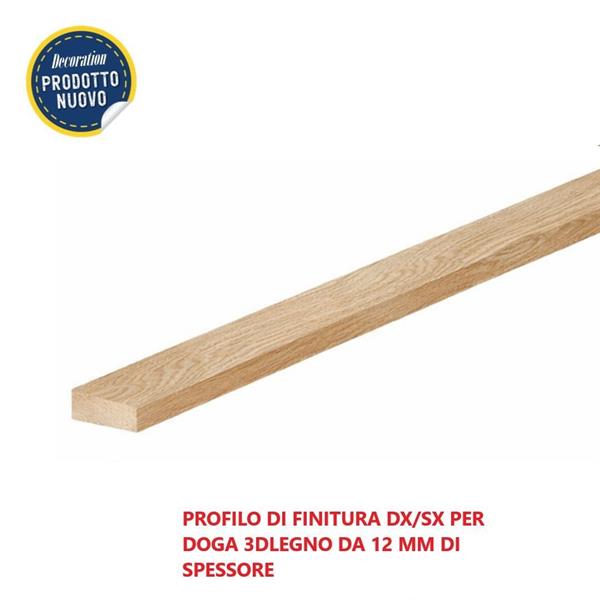 PROFILO DI FINITURA DX/SX 3DLEGNO NATURALE 2750x27x12MM(CF.16PZ)