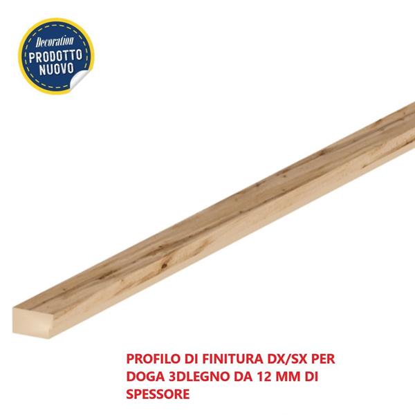 PROFILO DI FINITURA DX/SX 3DLEGNO NOCE 2750x27x12MM(CF.16 PZ)