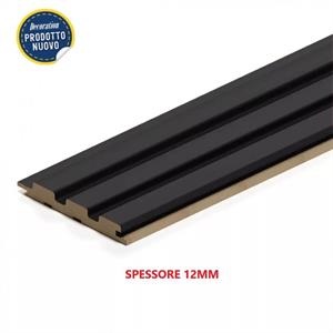 DOGA 3D LEGNO IN MDF BLACK MIS. 119X12X2750 MM (CF. 5 PZ)