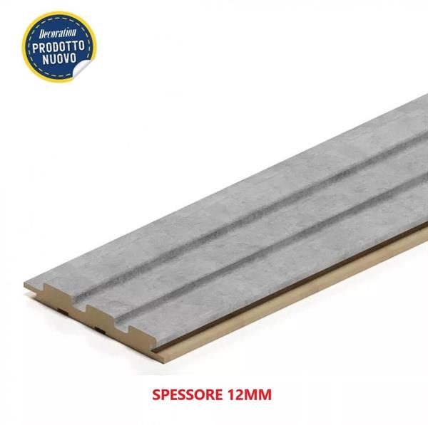 DOGA 3D LEGNO IN MDF GRIGIO CHICAGO MIS.115X12X2750 MM(CF. 5 PZ)