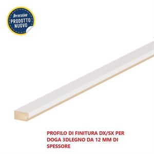 PROFILO DI FINITURA DX/SX 3DLEGNO WHITE 2750x27x12MM(CF.16 PZ)