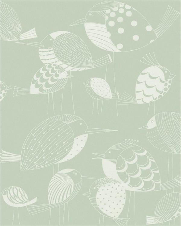 FOTOMURALE TNT SEASONS  BIRDS GREEN.200x250H.CM