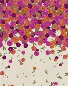 FOTOMURALE TNT SEASONS  FLOWERS RED.200x250H.CM
