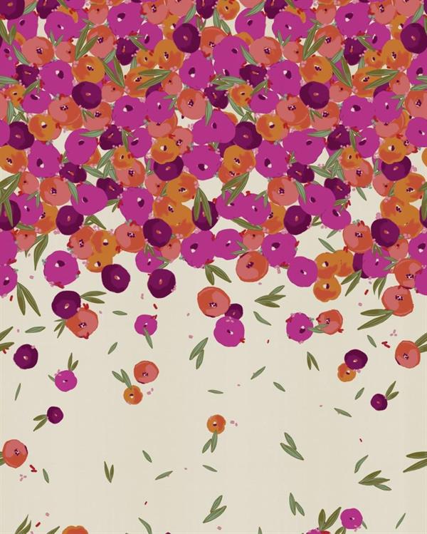FOTOMURALE TNT SEASONS  FLOWERS RED.200x250H.CM