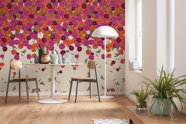 FOTOMURALE TNT SEASONS  FLOWERS RED.200x250H.CM
