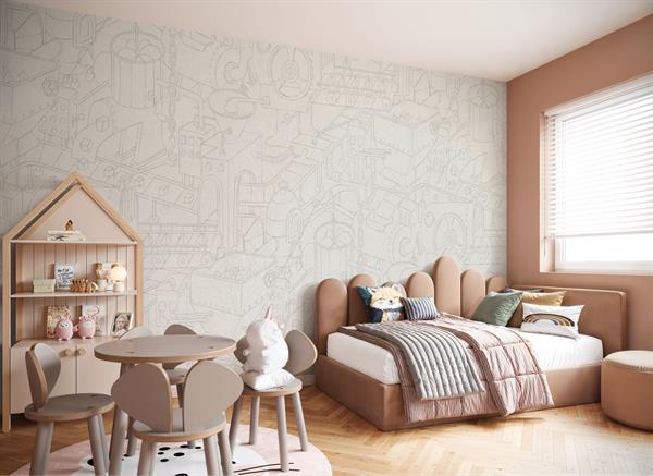 FOTOMURALE TNT SEASONS  FACTORY CREAM.200x250H.CM