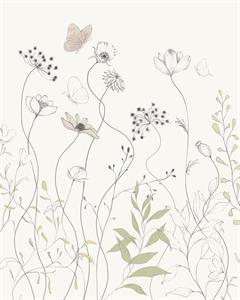 FOTOMURALE TNT SEASONS  FLOREAL CREAM 200x250H.CM