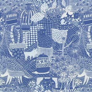 FOTOMURALE TNT SEASONS  CATS BLUE.250x250H.CM