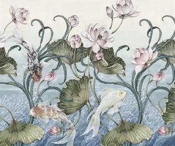 FOTOMURALE TNT SEASONS  FLOREAL FISH.300x250H CM