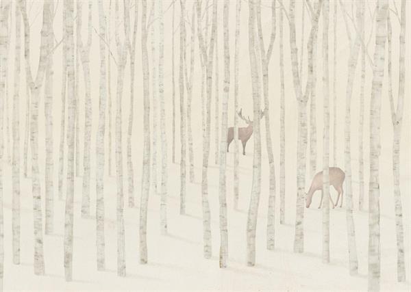 FOTOMURALE TNT SEASONS  DEER FOREST.350x250H.CM