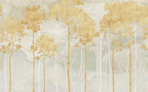 FOTOMURALE TNT SEASONS  PINES GOLD.400x250H.CM