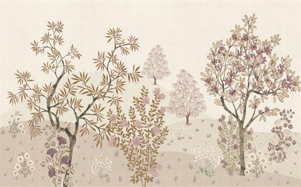 FOTOMURALE TNT SEASONS  FOLIAGE TAUPE.400x250H.CM