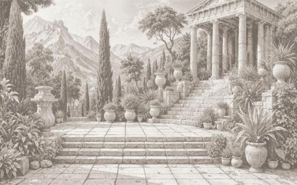 FOTOMURALE TNT SEASONS  SCENE ANTIQUE.400x250H.CM