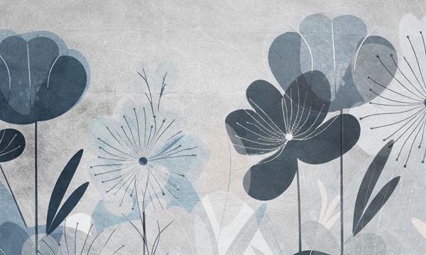 STAMPA DIG. NANOUCHE    / TNT MATT FLOWER SILVER MIS.AL MQ