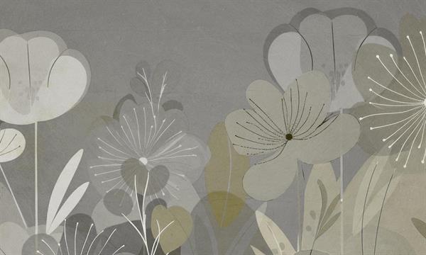 STAMPA DIG. NANOUCHE    / TNT MATT FLOWER GREY MIS.AL MQ