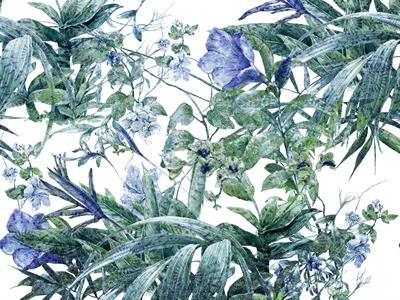 STAMPA DIG. NANOUCHE    / TNT MATT FOLIAGE BLUE MIS.AL MQ