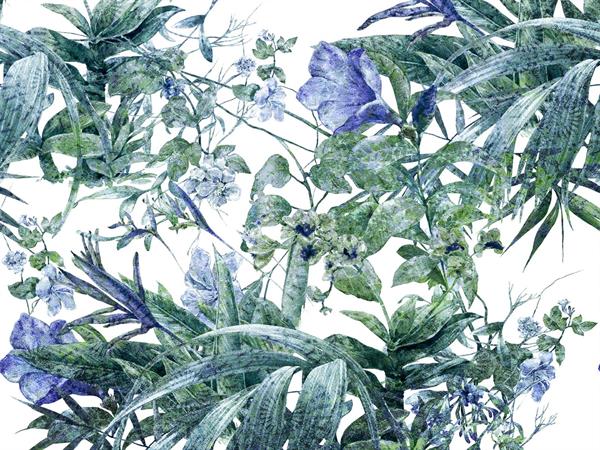 STAMPA DIG. NANOUCHE    / TNT MATT FOLIAGE BLUE MIS.AL MQ