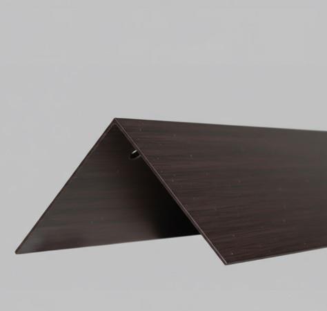 ANGOLARE LISCIO IN PVC CHESTNUT  -MIS.2X2X270cm (210)