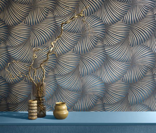 PARATO SYNCHRONICITY PVC/TNT DESIGN BLUE/GOLD 0,53X10,05MT
