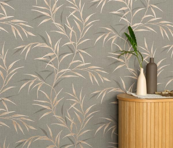 PARATO SYNCHRONICITY PVC/TNT FOLIAGE TAUPE 0,53X10,05MT