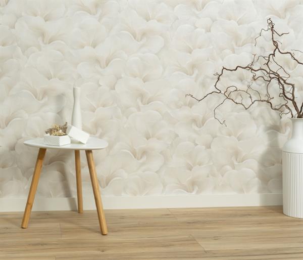 PARATO SYNCHRONICITY PVC/TNT FLOWERS CREAM 0,53X10,05MT