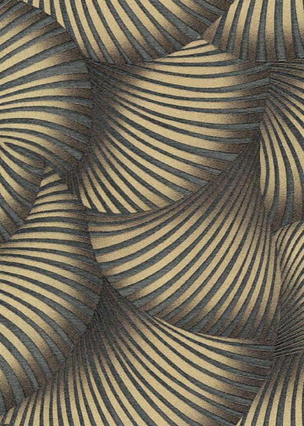PARATO SYNCHRONICITY PVC/TNT  DESIGN GOLD/BLACK 0,53X10,05MT