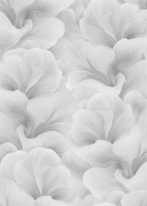 PARATO SYNCHRONICITY PVC/TNT FLOWERS ICE/GREY 0,53X10,05MT