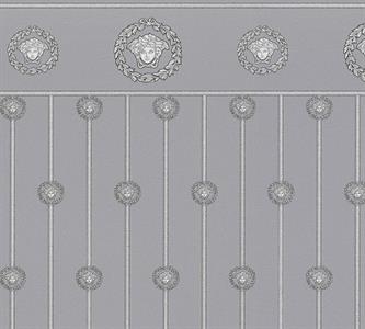 PARATO VERSACE 6 PVC/TNT/DESIGN GREY 1,06X10,05MT