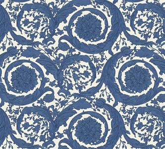 PARATO VERSACE 6 PVC/TNT/CLASSIC BLUE/ WHITE 0,70X10,05MT