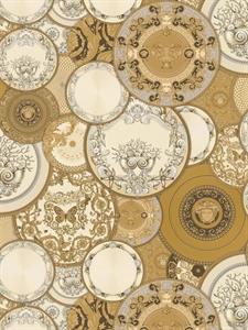 PARATO VERSACE 6 PVC/TNT/CLASSIC WHITE/GOLD 0,70X10,05MT