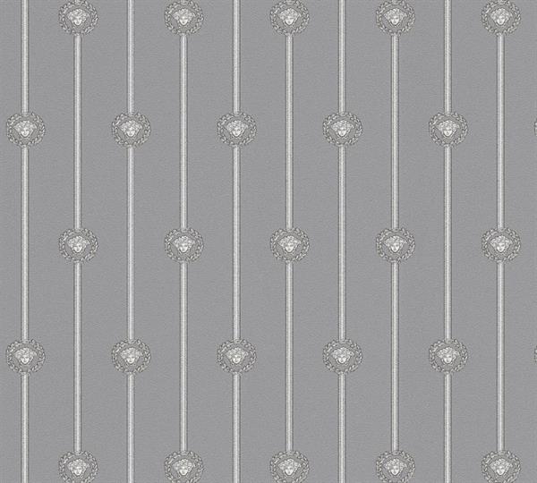 PARATO VERSACE 6 PVC/TNT/DESIGN GREY MIS. 0,70X10,05MT