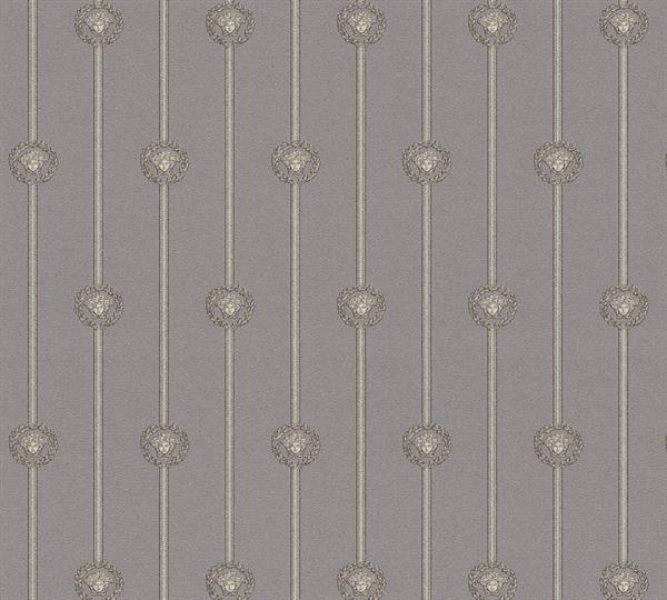 PARATO VERSACE 6 PVC/TNT/DESIGN GREY/SILVER 0,70X10,05MT