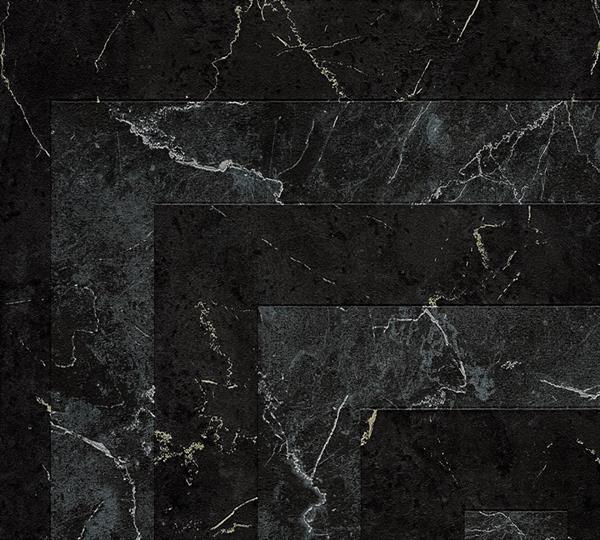 PARATO VERSACE 6 PVC/TNT/DESIGN MARBLE BLACK 0,70X10,05MT