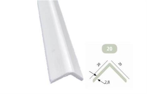 ANGOLARE PVC  BIANCO LISCIO -MIS.2X2X300cm