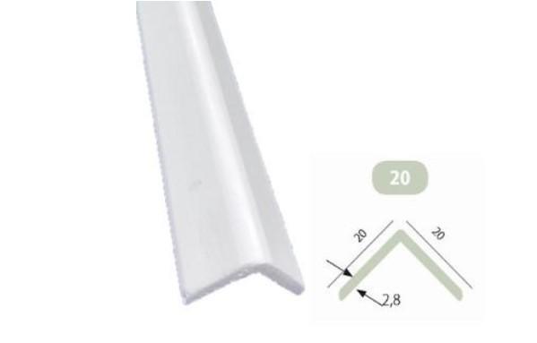 ANGOLARE PVC  BIANCO LISCIO -MIS.2X2X300cm